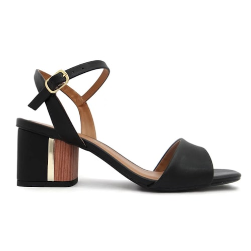 Sandalia Camminare  Feminina Salto 6501.15474 Preto