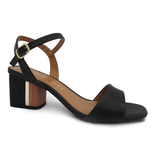 Sandalia Camminare  Feminina Salto 6501.15474 Preto