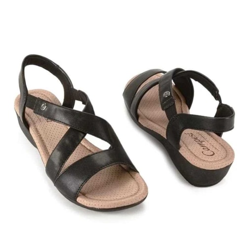 Detalhe - Sandália Campesi Conforto L8055 Preto