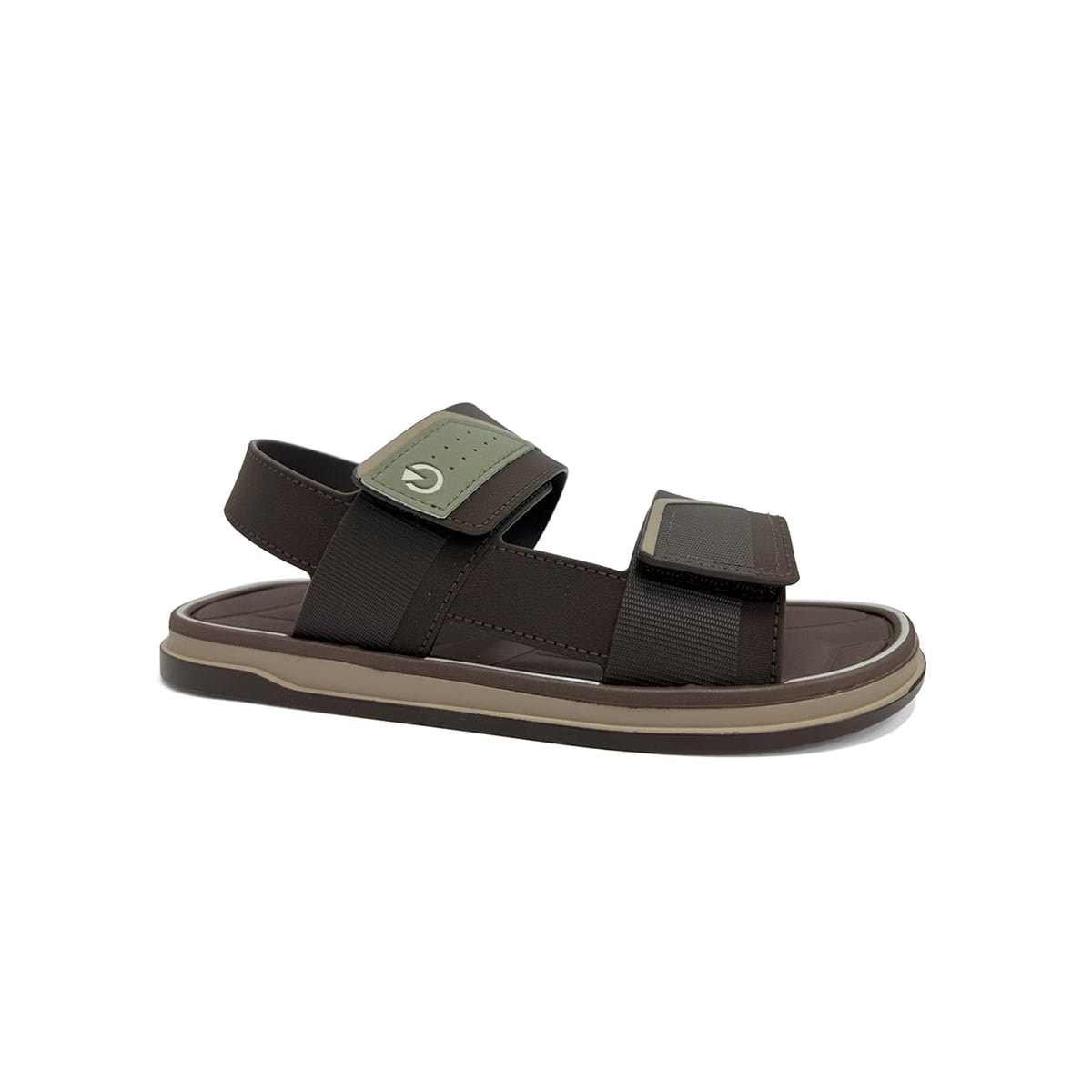 Sandália Cartago Masculina Malaga Sport 12630 Bege/Marrom