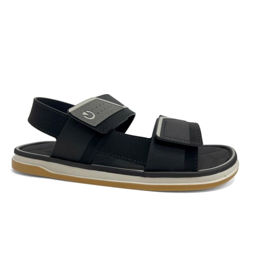 Sandália Cartago Masculina Malaga Sport 12630 Cinza/Preto