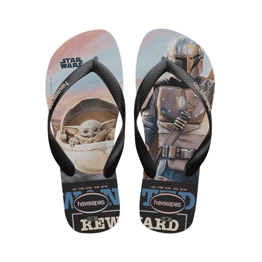 Sandália Chinelo Havaianas Kids Baby Yoda Bege Palha Sandália Chinelo Havaianas Kids Baby Yoda Bege Palha