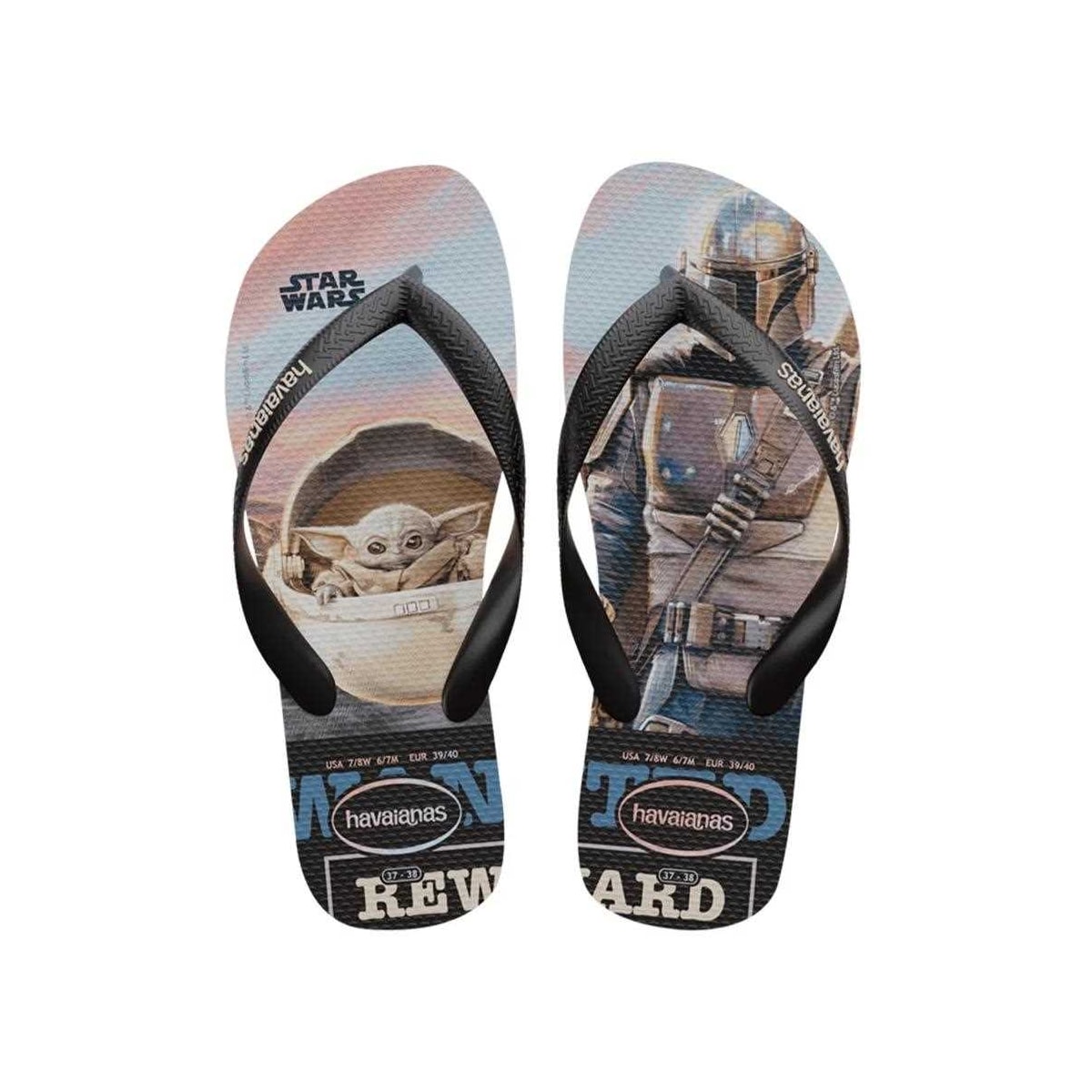 Sandália Chinelo Havaianas Kids Baby Yoda Bege Palha Sandália Chinelo Havaianas Kids Baby Yoda Bege Palha