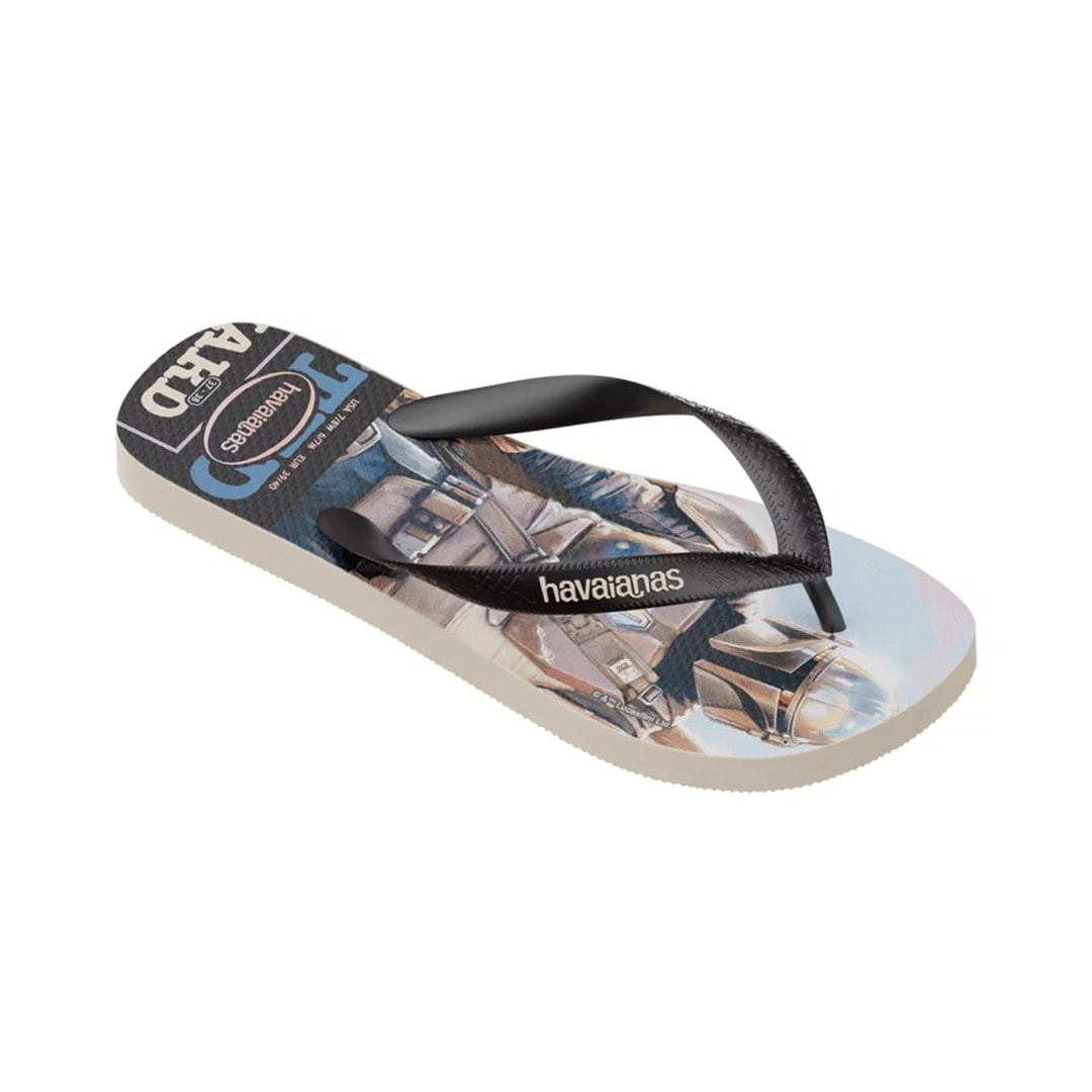 Sandália Chinelo Havaianas Kids Baby Yoda Bege Palha Sandália Chinelo Havaianas Kids Baby Yoda Bege Palha