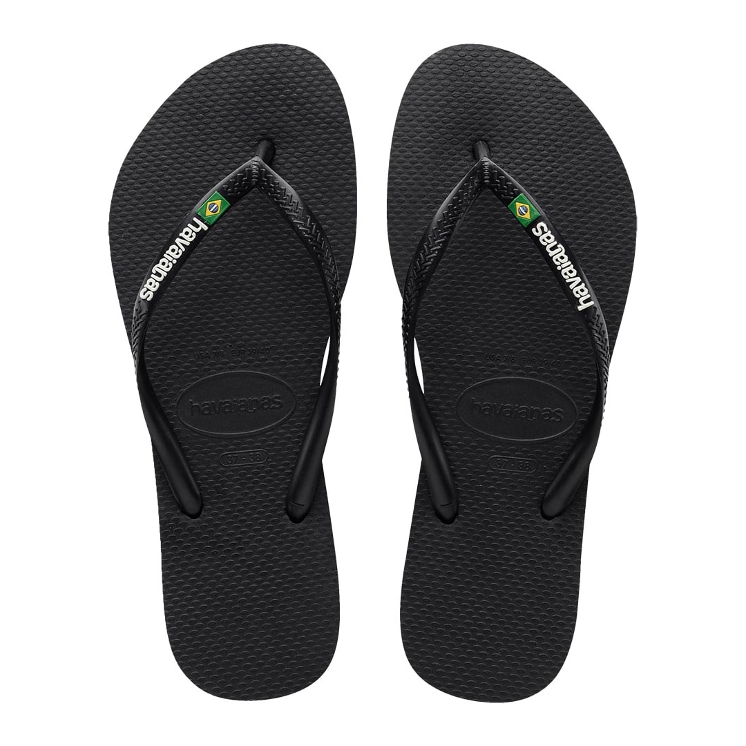 Sandália Chinelo Havaianas Slim Brasil Preto Sandália Chinelo Havaianas Slim Brasil Preto