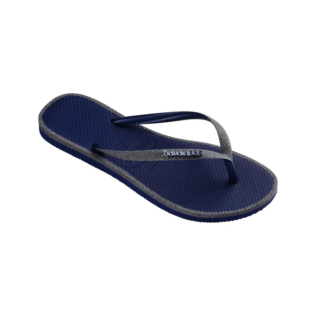 Sandália Chinelo Havaianas Slim Glitter Contour Marinho