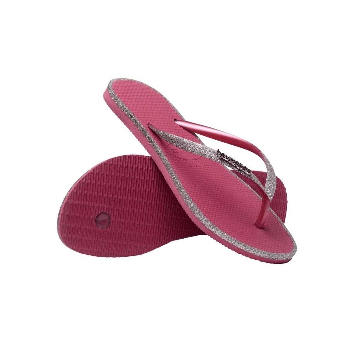 Sandália Chinelo Havaianas Slim Glitter Contour Rosa Veludo Sandália Chinelo Havaianas Slim Glitter Contour Rosa Veludo