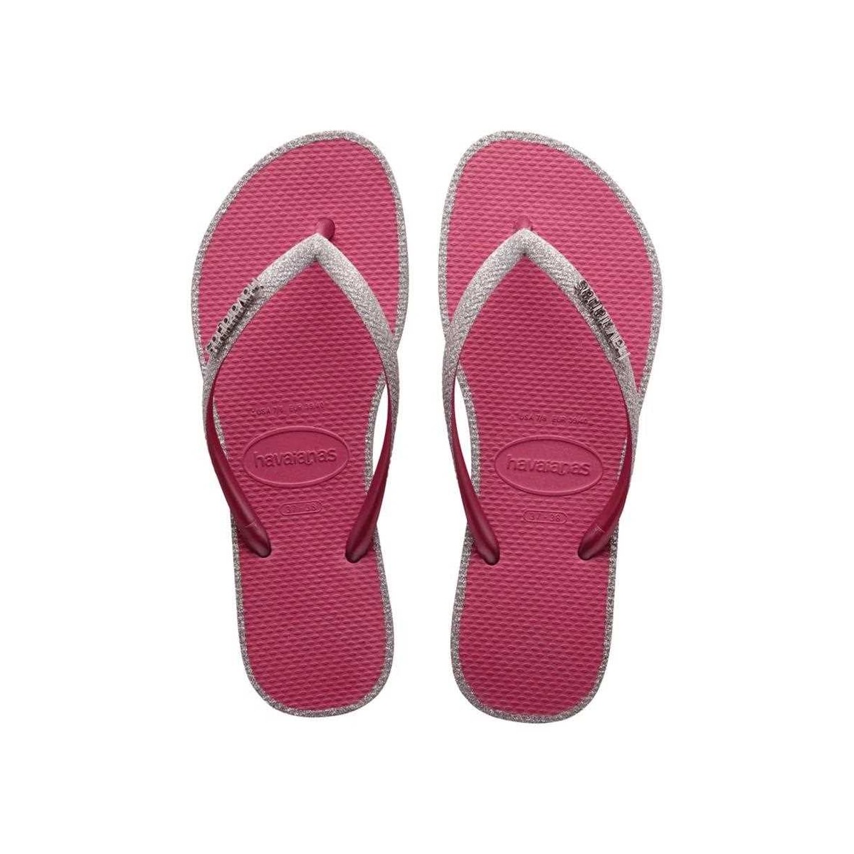 Sandália Chinelo Havaianas Slim Glitter Contour Rosa Veludo Sandália Chinelo Havaianas Slim Glitter Contour Rosa Veludo