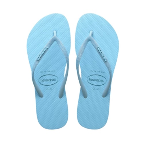 Sandália Chinelo Havaianas Slim Glitter Neon Azul Water