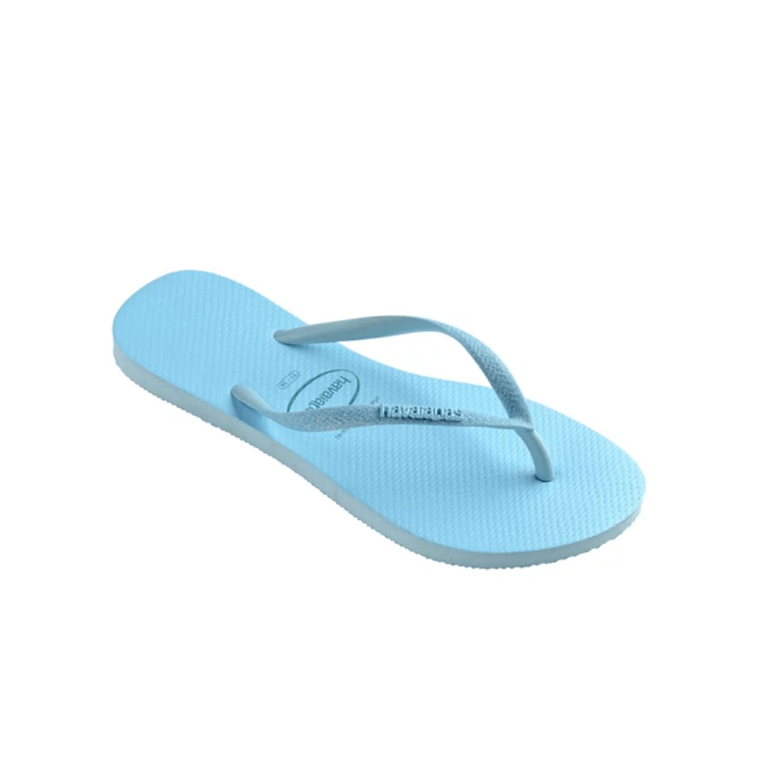 Sandália Chinelo Havaianas Slim Glitter Neon Azul Water