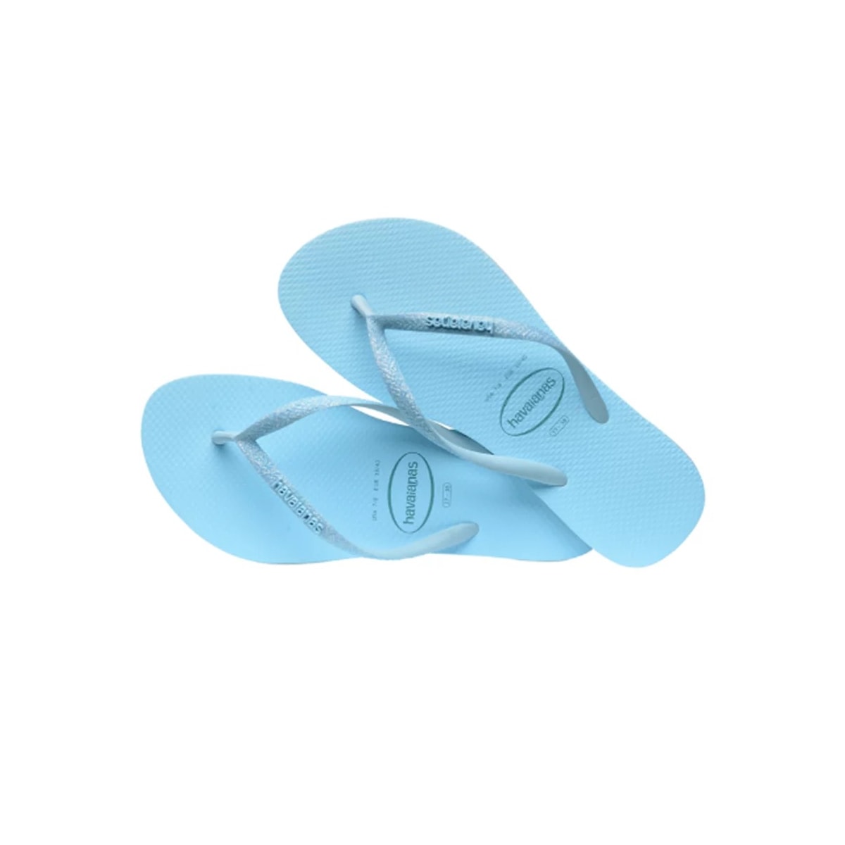 Sandália Chinelo Havaianas Slim Glitter Neon Azul Water Sandália Chinelo Havaianas Slim Glitter Neon Azul Water