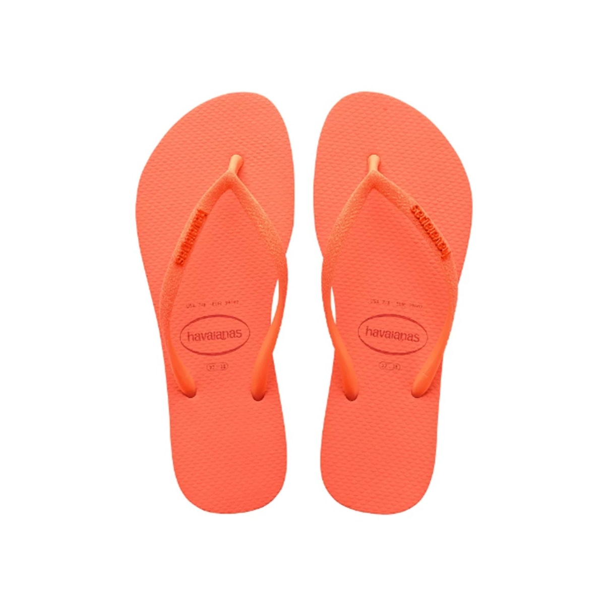 Sandália Chinelo Havaianas Slim Glitter Neon Coral Spark Sandália Chinelo Havaianas Slim Glitter Neon Coral Spark
