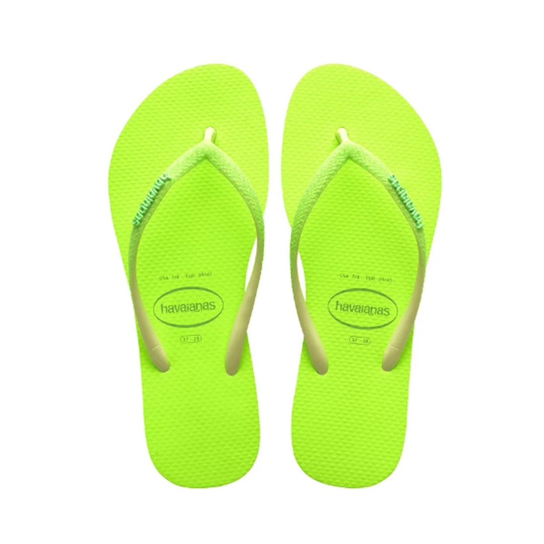 Sandália Chinelo Havaianas Slim Glitter Neon Lima Sandália Chinelo Havaianas Slim Glitter Neon Lima