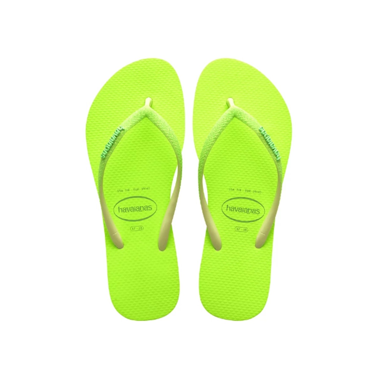 Sandália Chinelo Havaianas Slim Glitter Neon Lima Sandália Chinelo Havaianas Slim Glitter Neon Lima