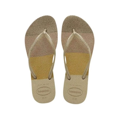 Sandalia Chinelo Havaianas Slim Palette Glow Areia