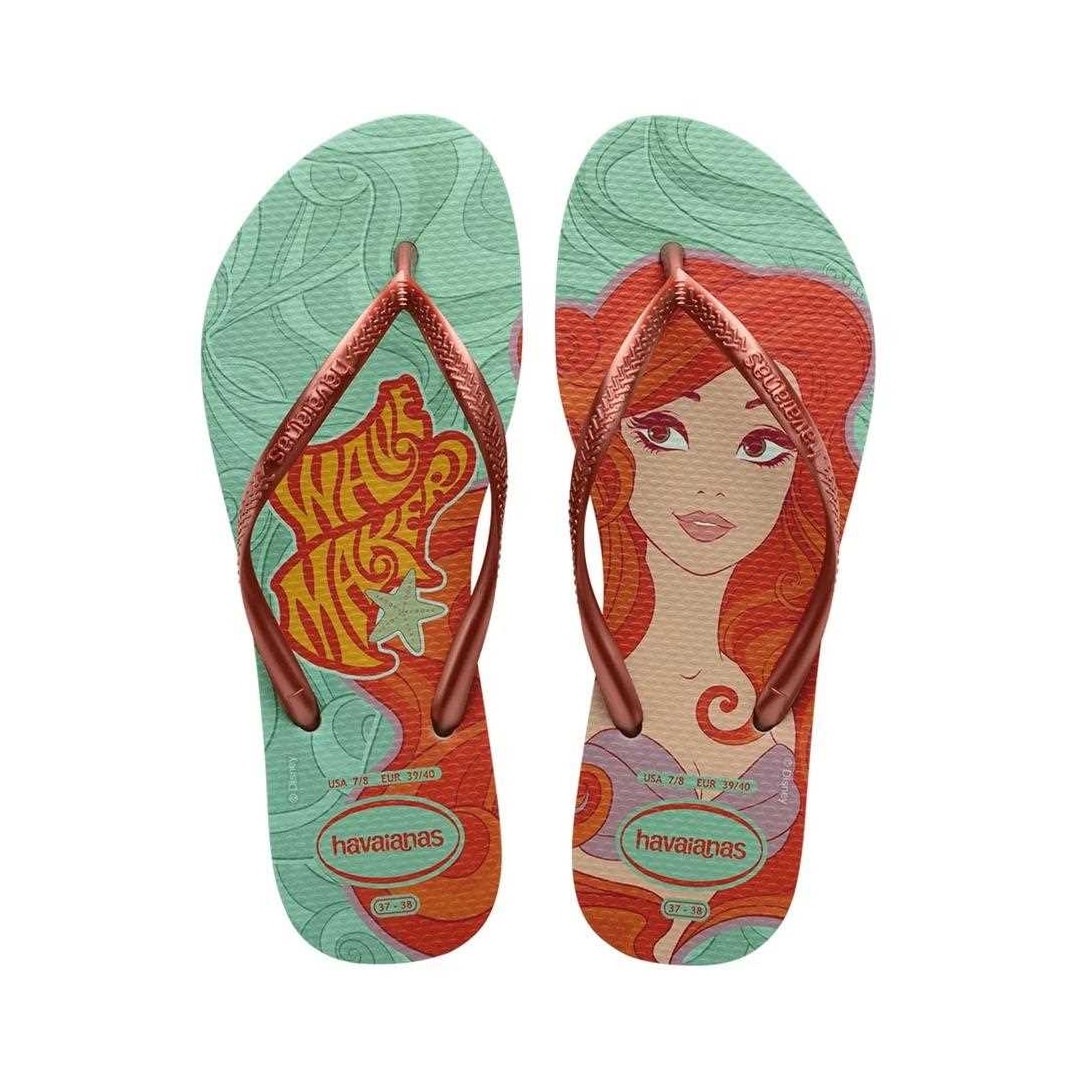 Sandália Chinelo Havaianas Slim Princesas Argila