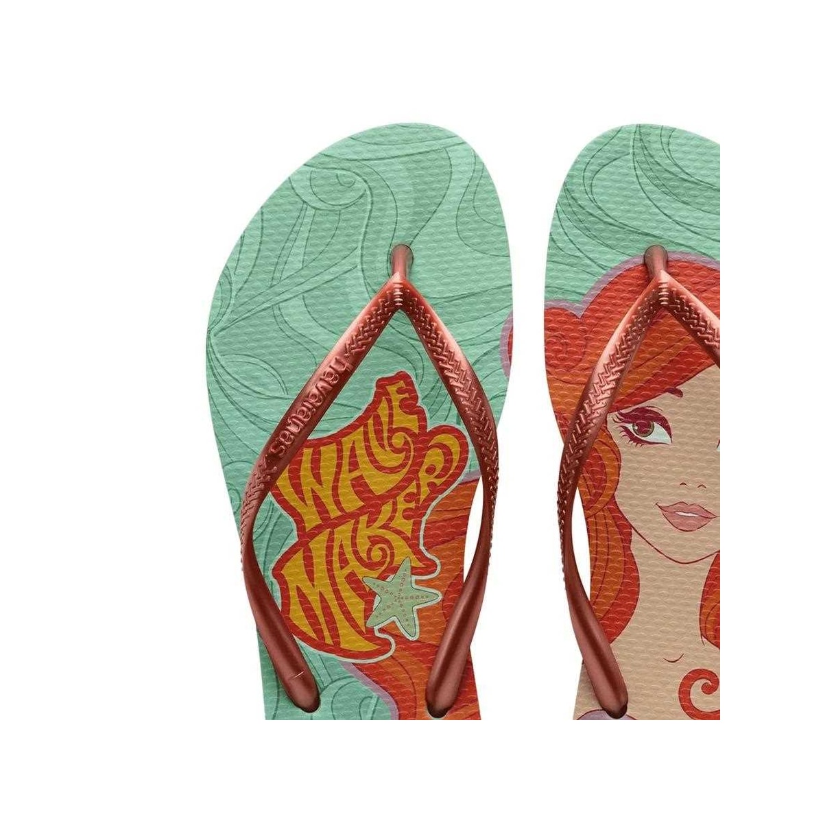 Sandália Chinelo Havaianas Slim Princesas Argila Sandália Chinelo Havaianas Slim Princesas Argila
