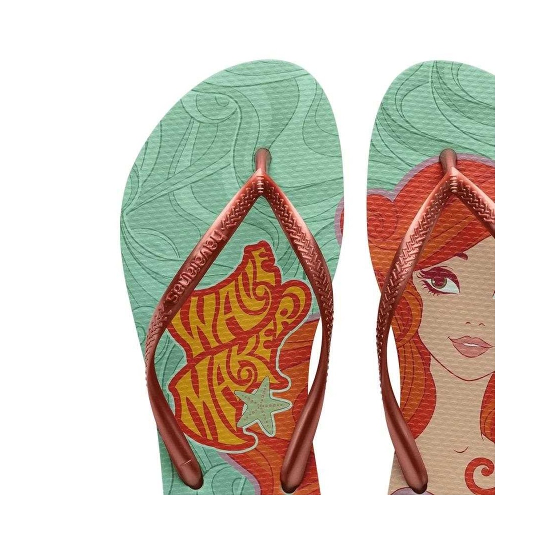 Sandália Chinelo Havaianas Slim Princesas Argila Sandália Chinelo Havaianas Slim Princesas Argila