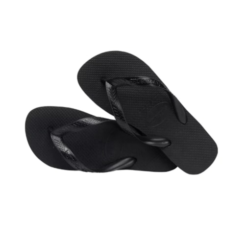 Detalhe - Sandália Chinelo Havaianas Top Kids Preto