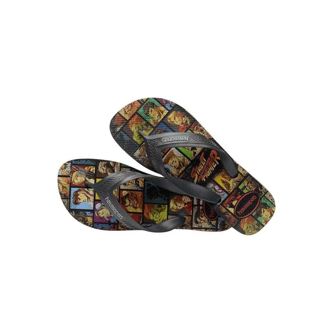 Sandália Chinelo Havaianas Top Max Street Figher Cinza Aço Sandália Chinelo Havaianas Top Max Street Figher Cinza Aço