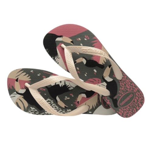 Sandalia Chinelo Havaianas Tropical Vibes Verde Olive