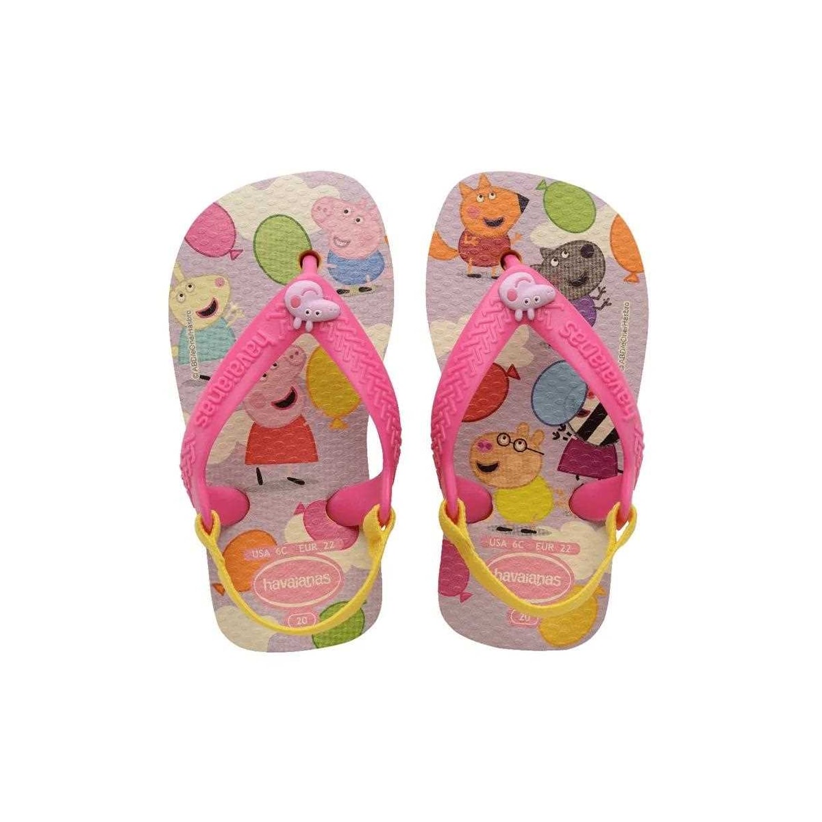 Sandália Chinelo New Baby Peppa Pig Amarelo Citrico Sandália Chinelo New Baby Peppa Pig Amarelo Citrico