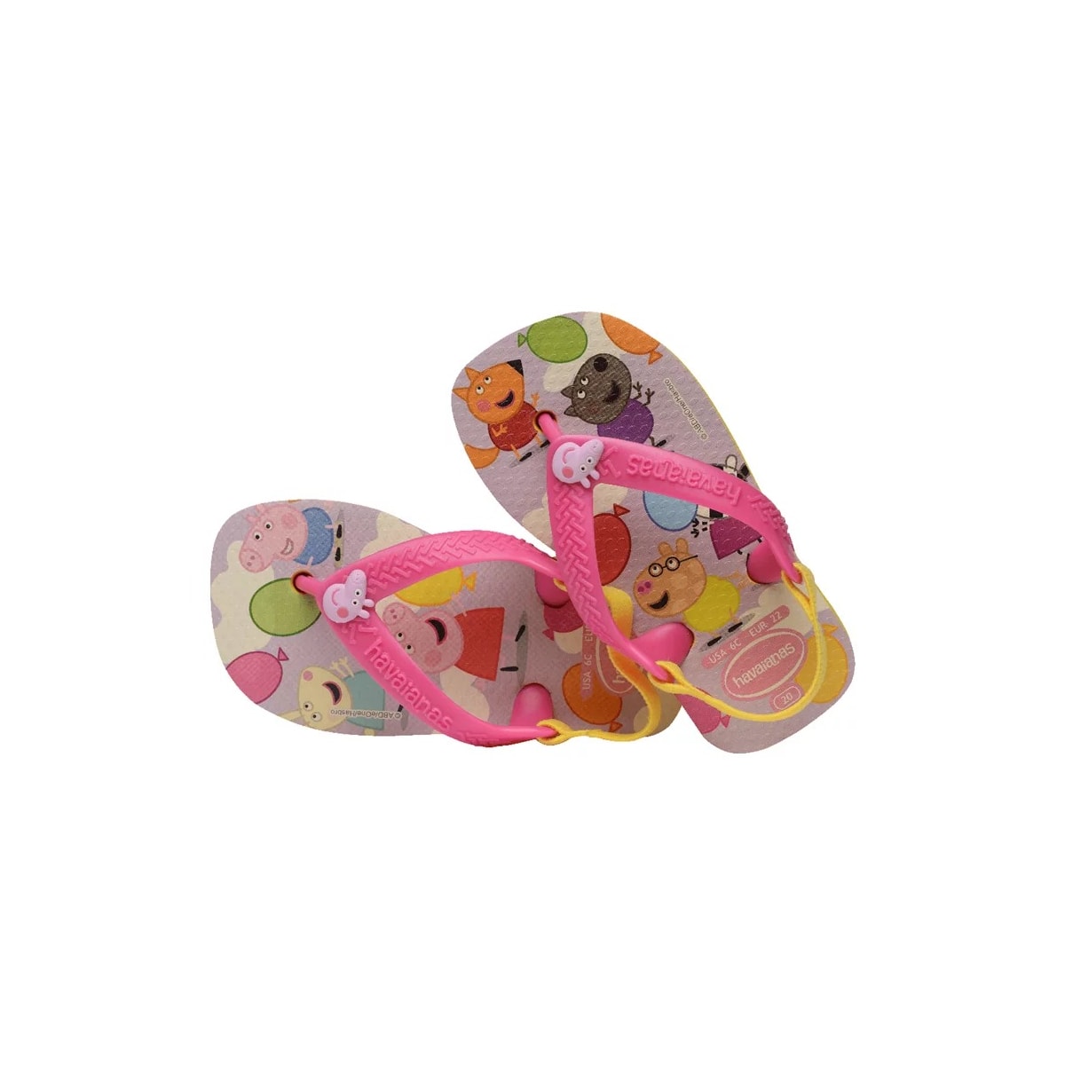 Sandália Chinelo New Baby Peppa Pig Amarelo Citrico