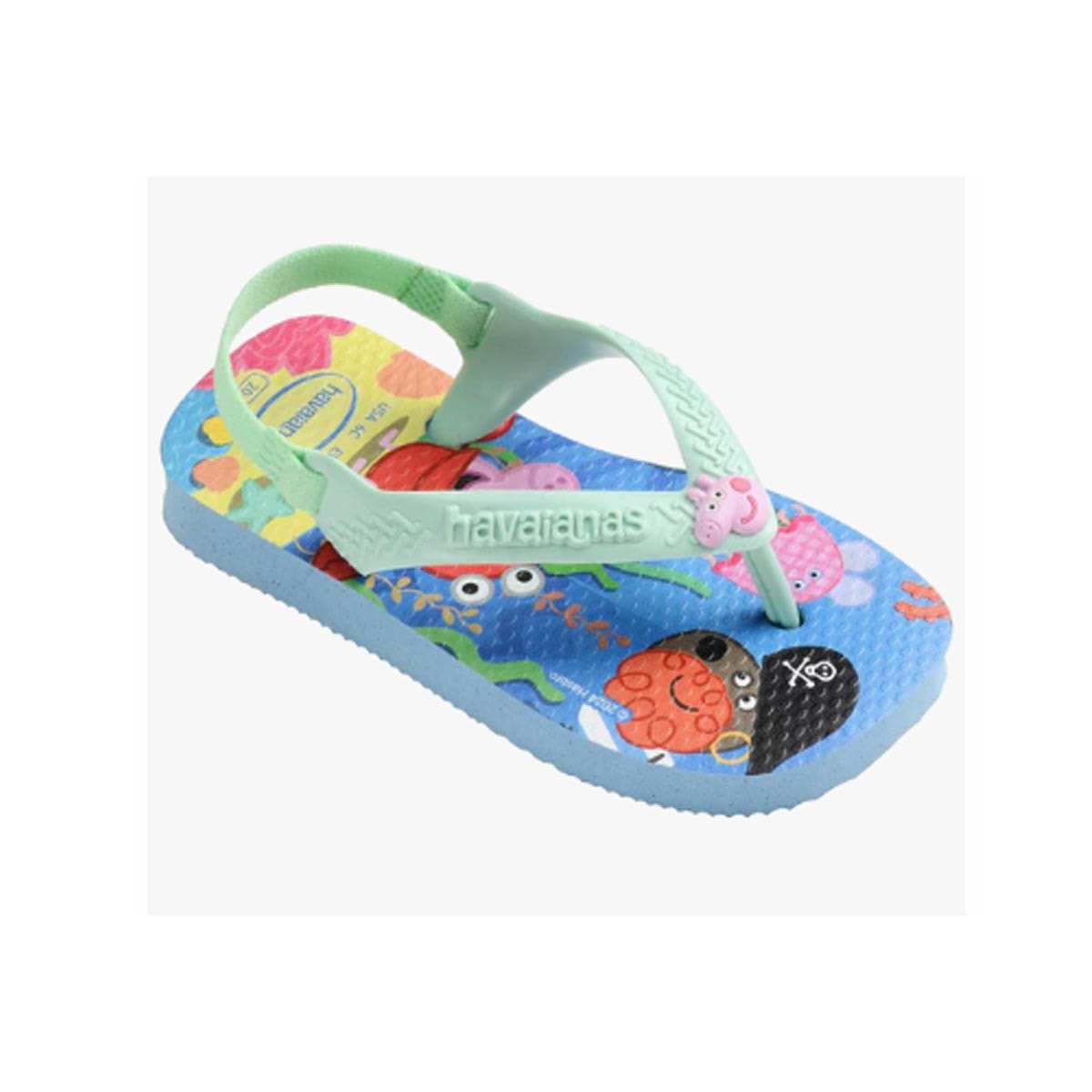 Sandalia Chinelo New Baby Peppa Pig Azul Lavanda Sandalia Chinelo New Baby Peppa Pig Azul Lavanda
