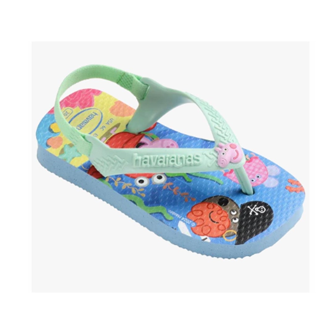 Sandalia Chinelo New Baby Peppa Pig Azul Lavanda Sandalia Chinelo New Baby Peppa Pig Azul Lavanda