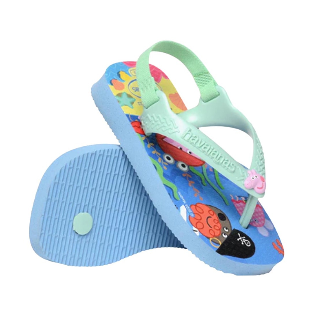 Sandalia Chinelo New Baby Peppa Pig Azul Lavanda Sandalia Chinelo New Baby Peppa Pig Azul Lavanda
