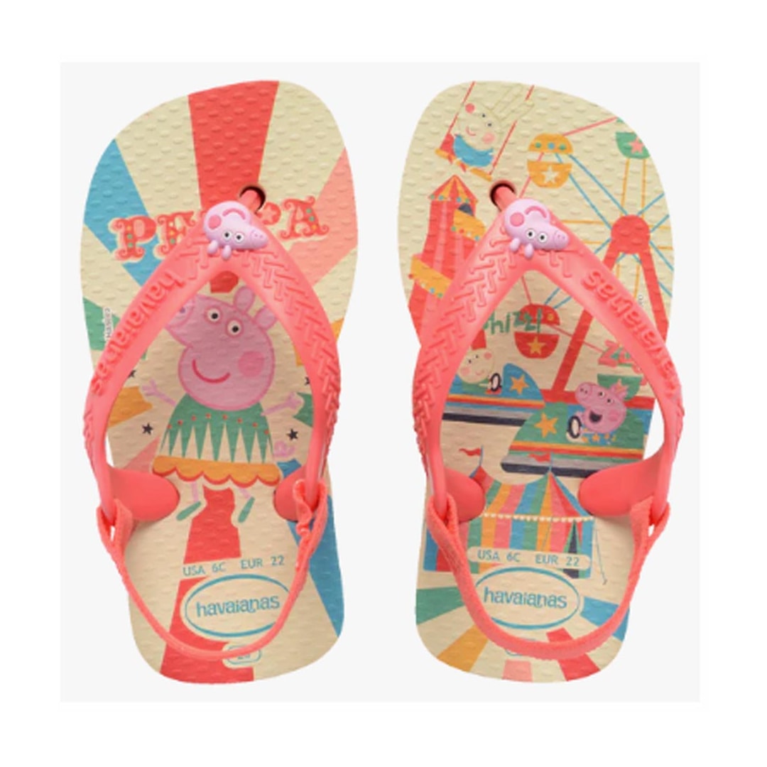 Sandalia Chinelo New Baby Peppa Pig Buttercream/Coral Sandalia Chinelo New Baby Peppa Pig Buttercream/Coral