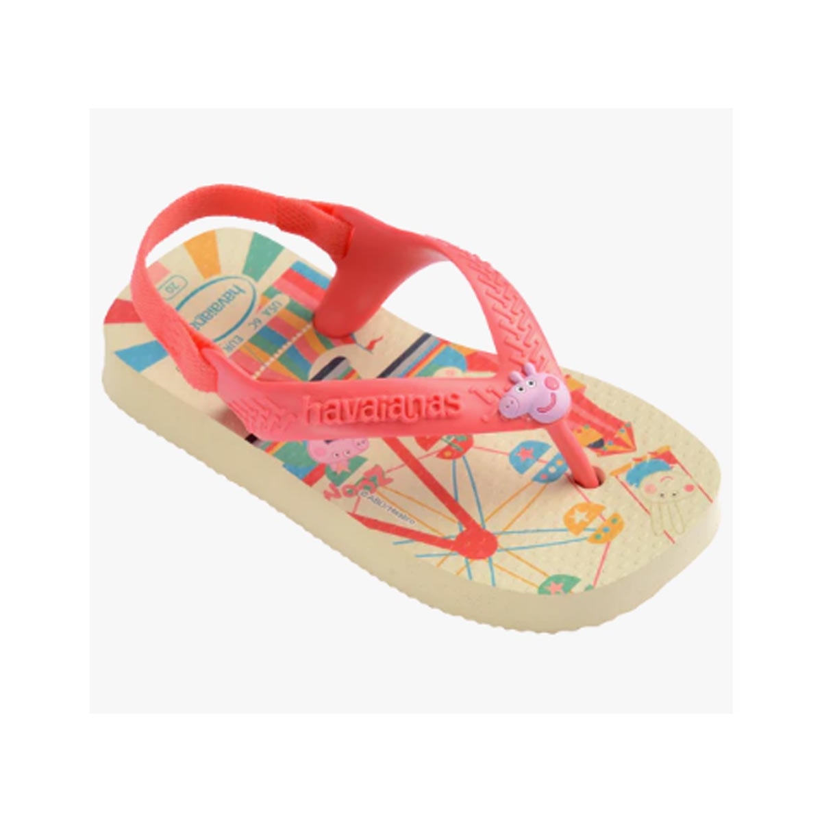 Sandalia Chinelo New Baby Peppa Pig Buttercream/Coral Sandalia Chinelo New Baby Peppa Pig Buttercream/Coral
