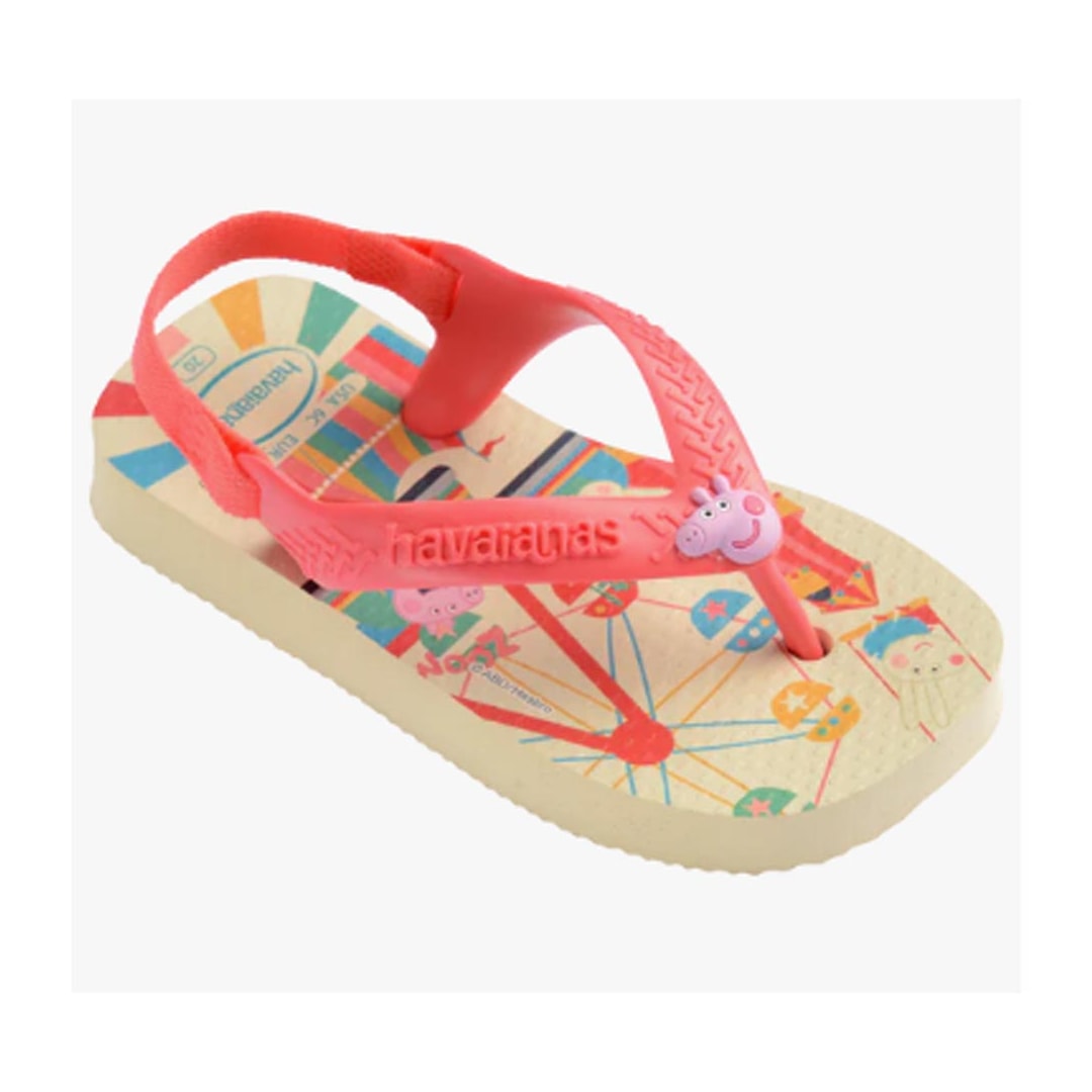 Sandalia Chinelo New Baby Peppa Pig Buttercream/Coral Sandalia Chinelo New Baby Peppa Pig Buttercream/Coral