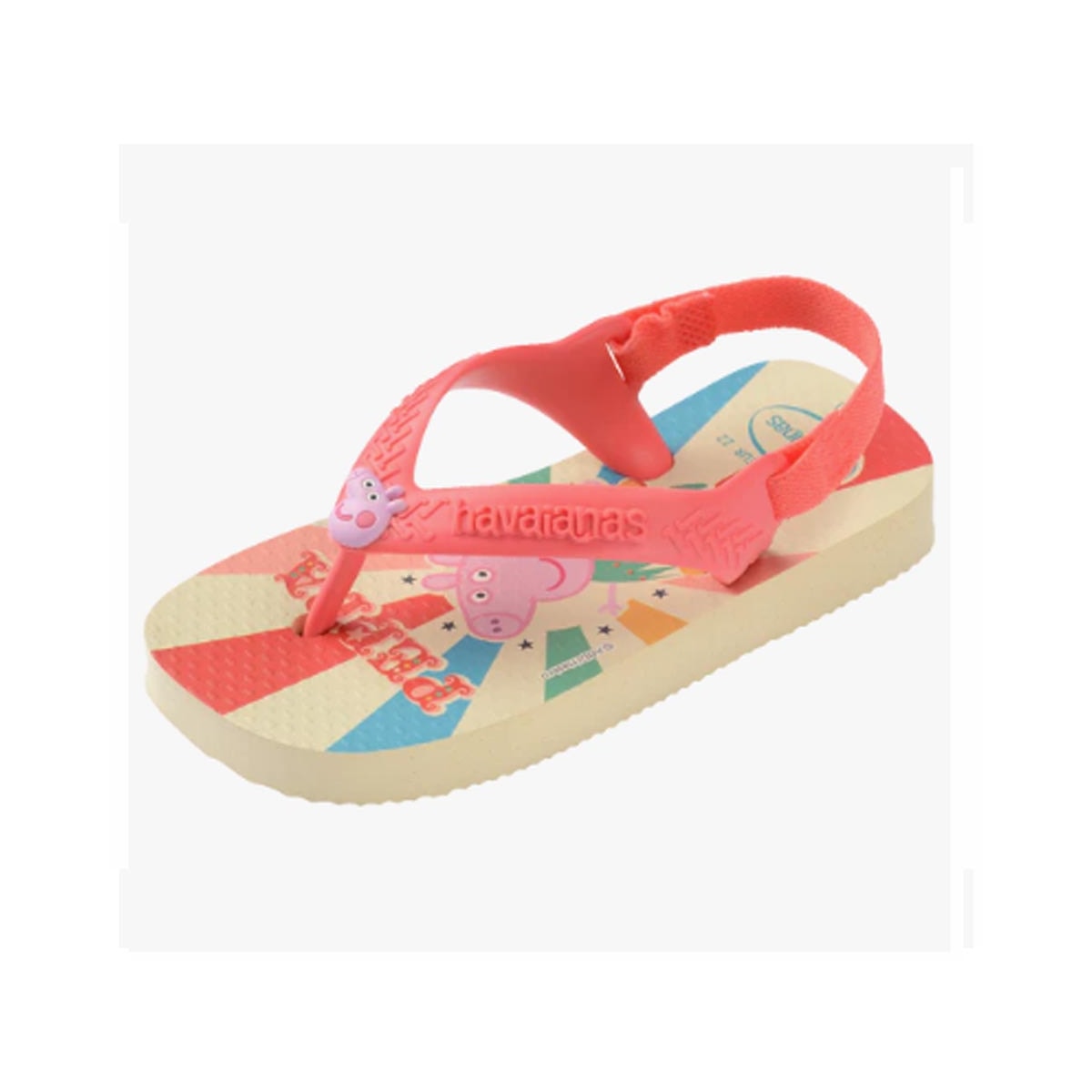Sandalia Chinelo New Baby Peppa Pig Buttercream/Coral
