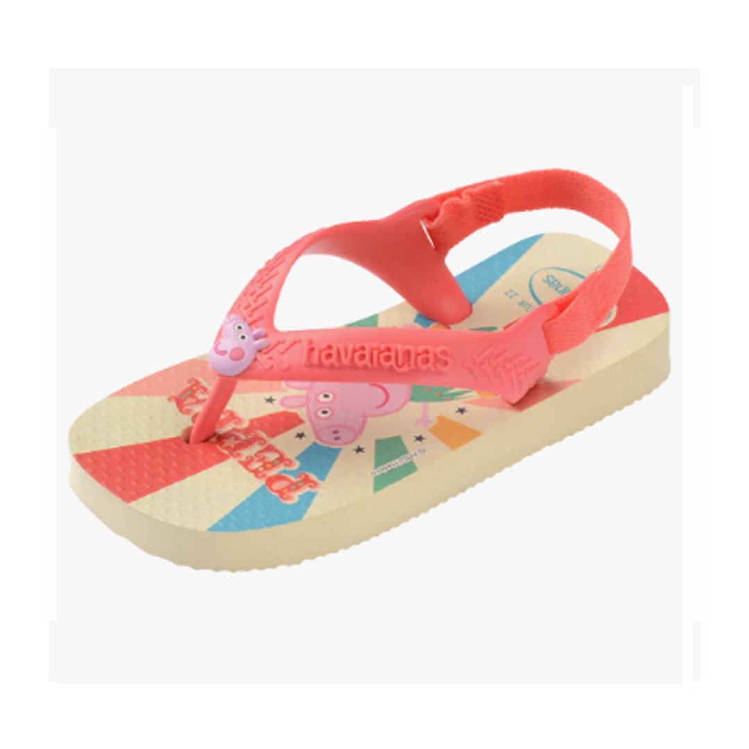 Sandalia Chinelo New Baby Peppa Pig Buttercream/Coral Sandalia Chinelo New Baby Peppa Pig Buttercream/Coral
