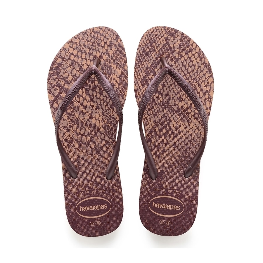 Crocus Rose Slim Square Flip Flops