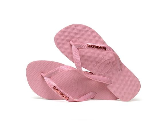 chinelo havaianas logo metallic