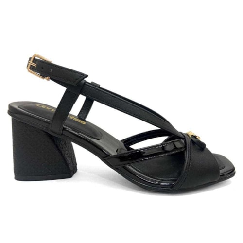 Detalhe - Sandália Comfortflex 22-74403 Preto