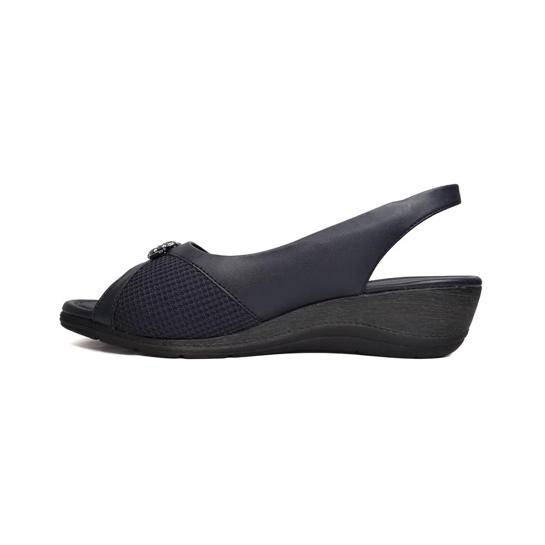 Sandália Comfortflex Anabela 23-96403 Navy