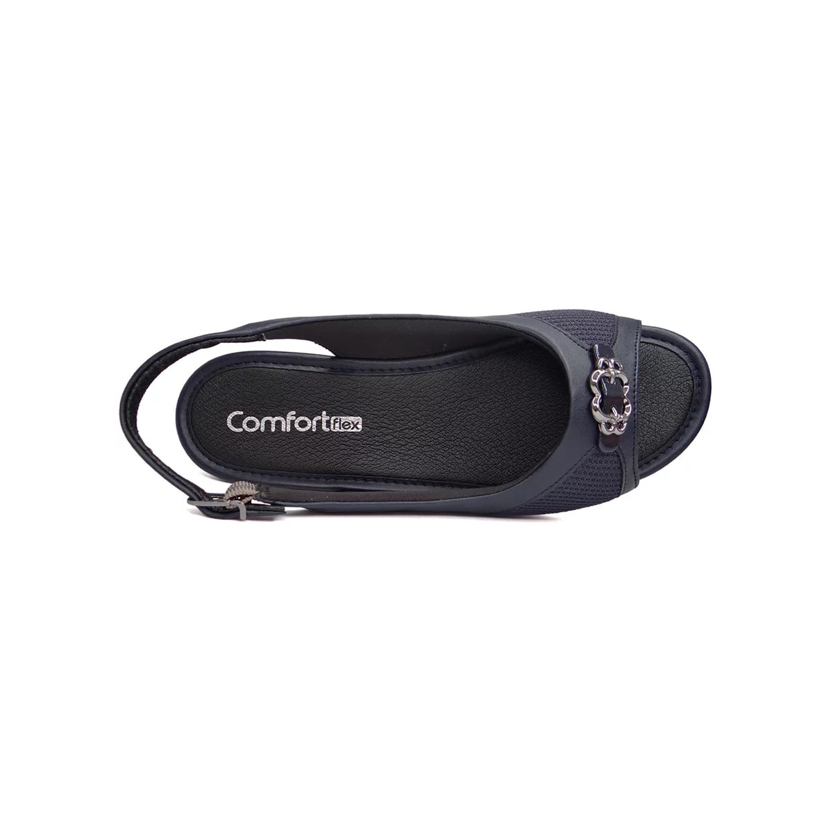 Sandália Comfortflex Anabela 23-96403 Navy Sandália Comfortflex Anabela 23-96403 Navy