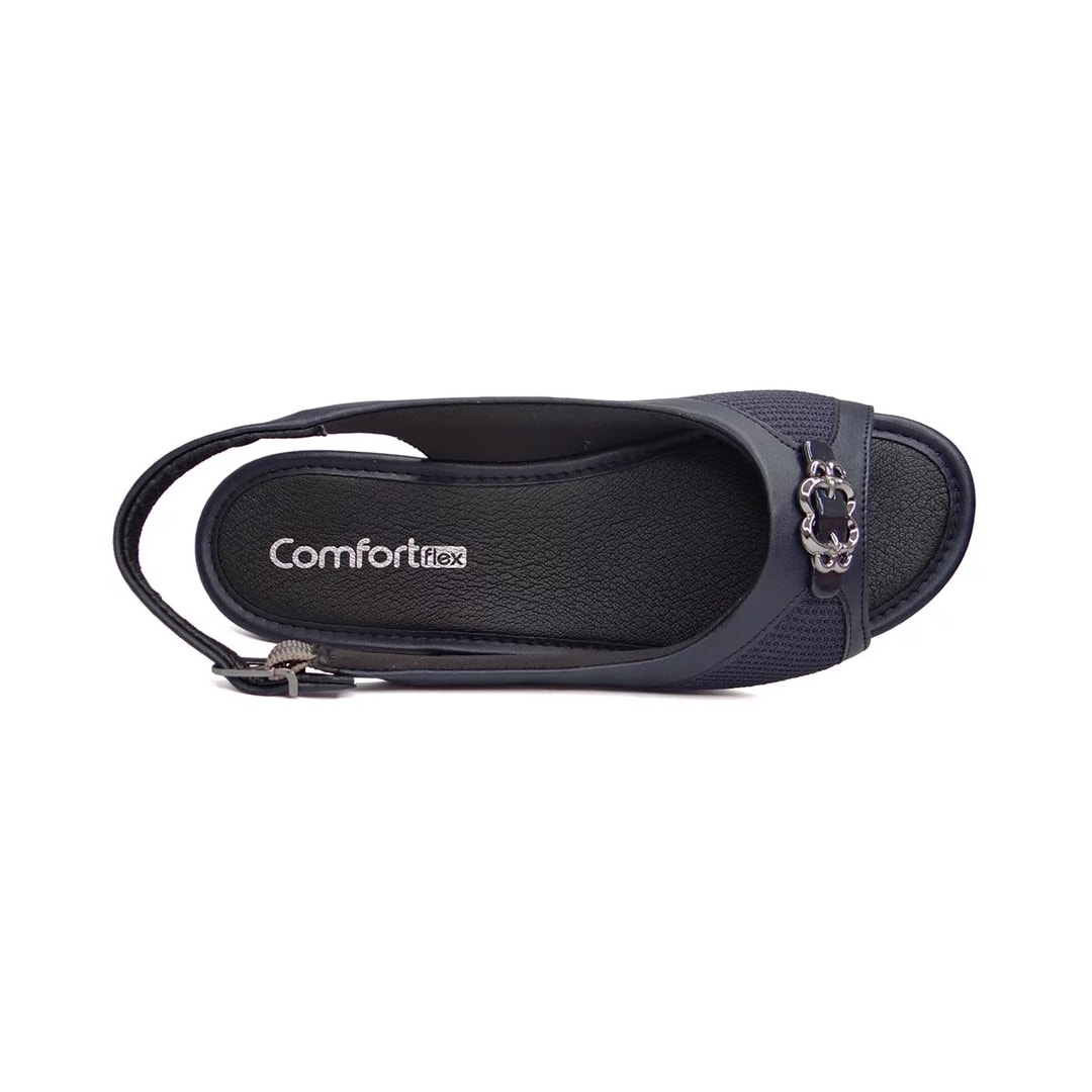 Sandália Comfortflex Anabela 23-96403 Navy
