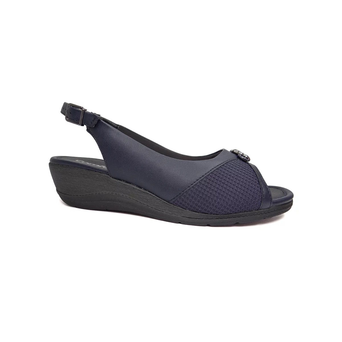 Sandália Comfortflex Anabela 23-96403 Navy Sandália Comfortflex Anabela 23-96403 Navy