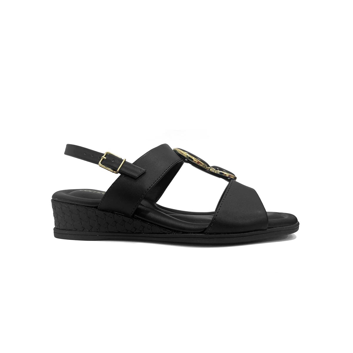 Sandália Comfortflex Anabela Conforto 25-70405 Preto Sandália Comfortflex Anabela Conforto 25-70405 Preto