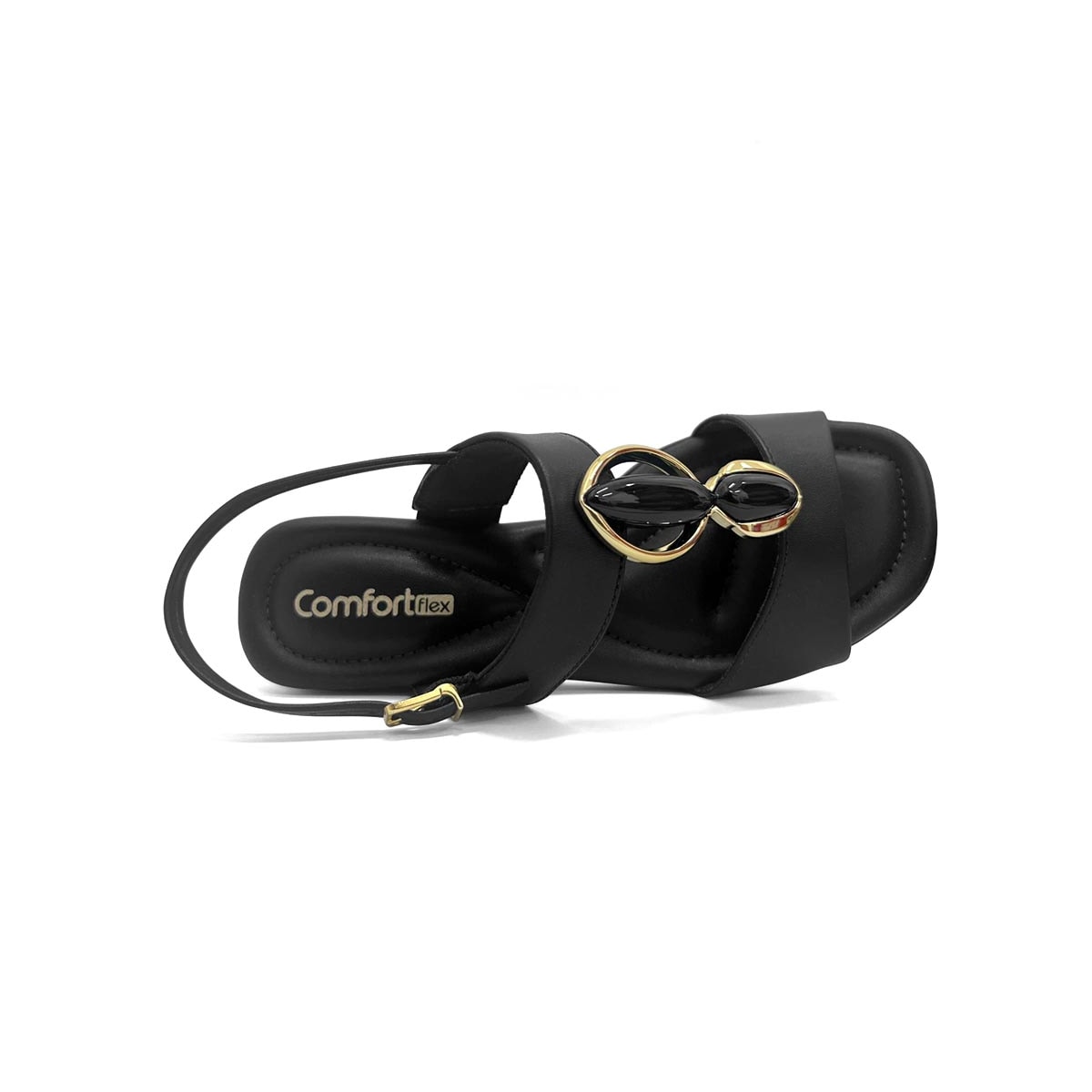 Sandália Comfortflex Anabela Conforto 25-70405 Preto Sandália Comfortflex Anabela Conforto 25-70405 Preto