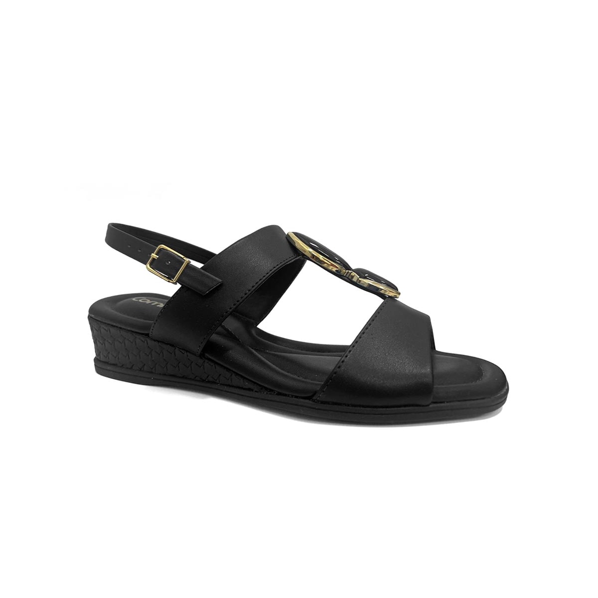 Sandália Comfortflex Anabela Conforto 25-70405 Preto Sandália Comfortflex Anabela Conforto 25-70405 Preto