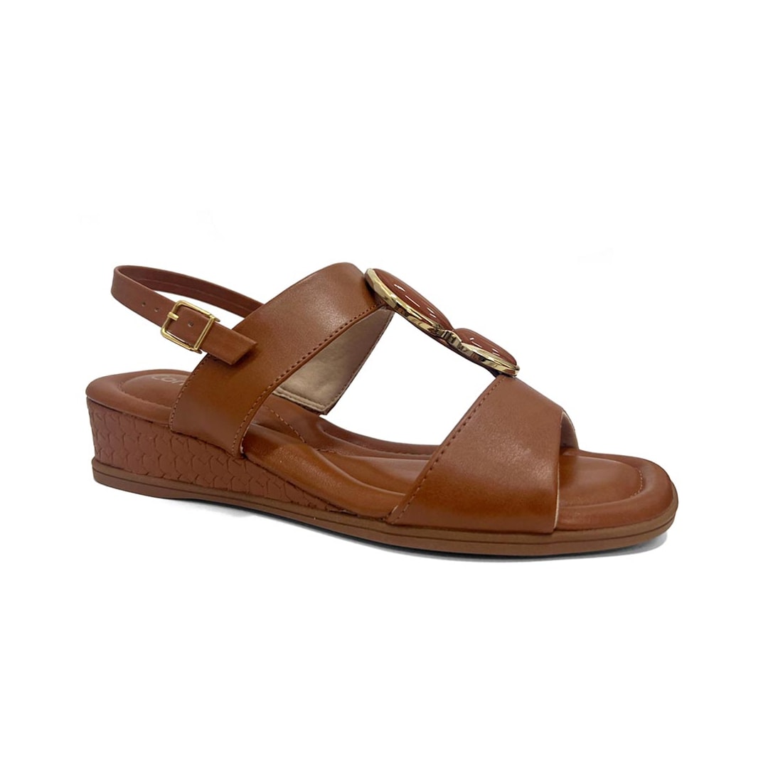 Sandália Comfortflex Anabela Conforto 25-70405 Toffee