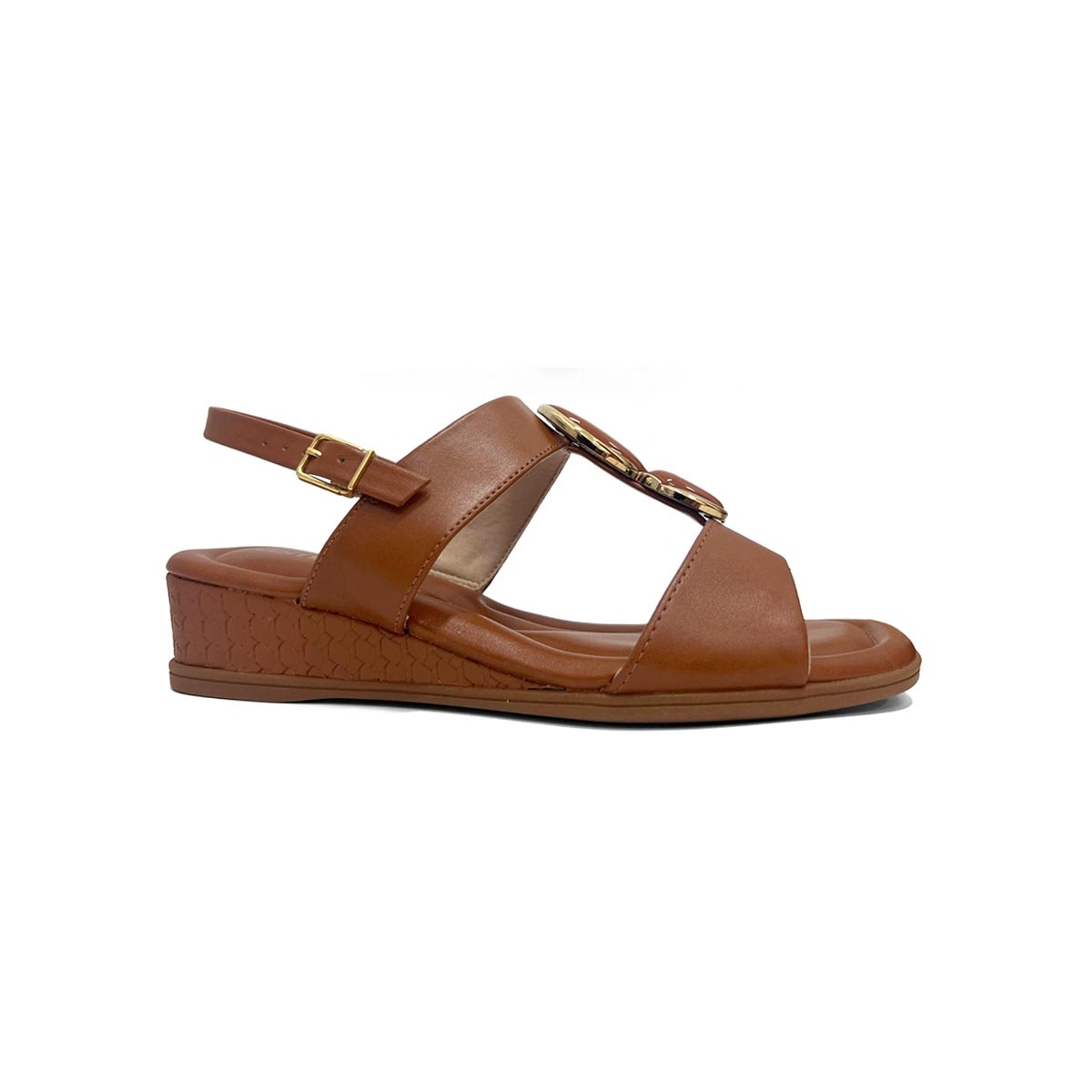 Sandália Comfortflex Anabela Conforto 25-70405 Toffee Sandália Comfortflex Anabela Conforto 25-70405 Toffee