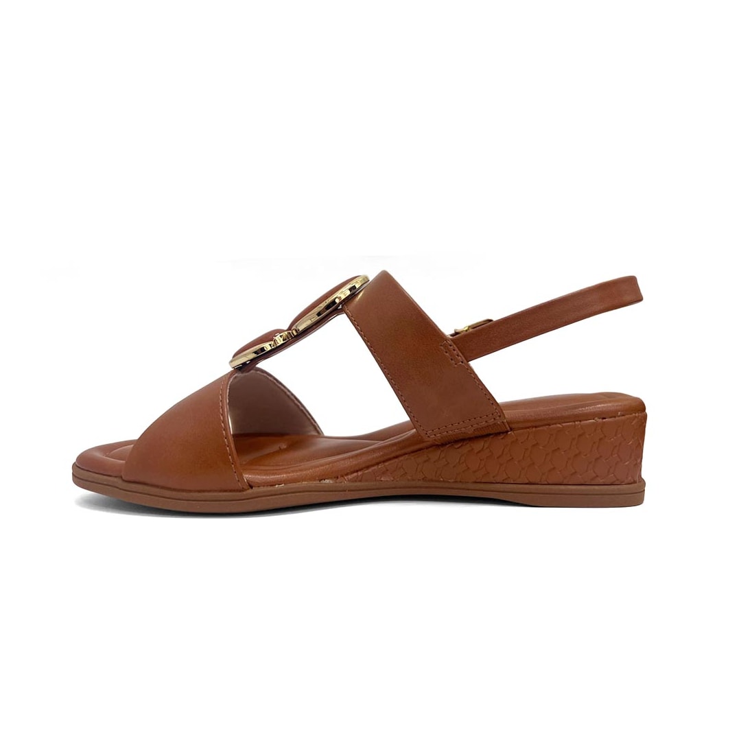 Sandália Comfortflex Anabela Conforto 25-70405 Toffee