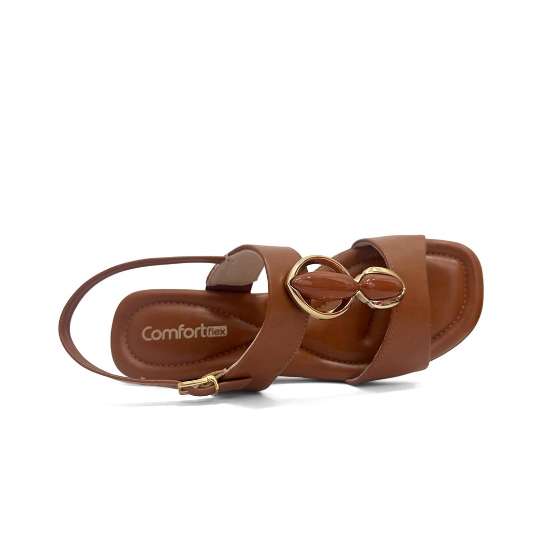 Sandália Comfortflex Anabela Conforto 25-70405 Toffee