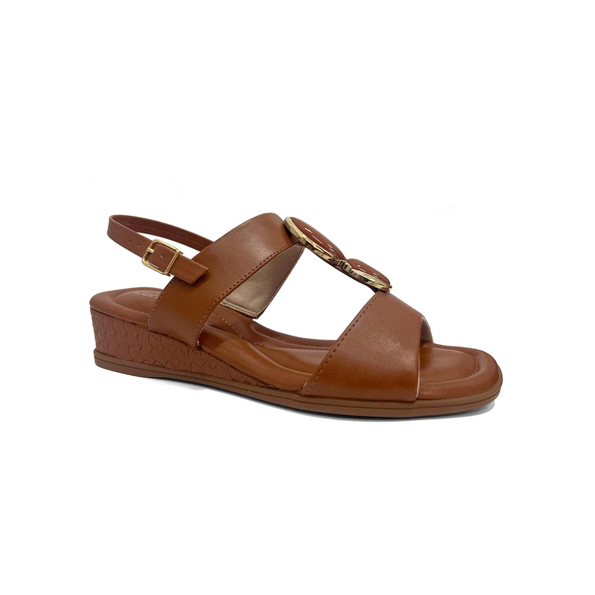 Sandália Comfortflex Anabela Conforto 25-70405 Toffee Sandália Comfortflex Anabela Conforto 25-70405 Toffee